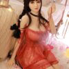 Melody FULL-SIZED  REALISTIC LOVE DOLLS & SEX DOLL, A beautiful girl in red with a braid  Height 5′ 2″ (158cm)