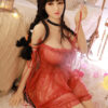 Melody FULL-SIZED  REALISTIC LOVE DOLLS & SEX DOLL, A beautiful girl in red with a braid  Height 5′ 2″ (158cm)