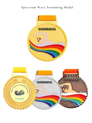 Spectrum Wave Swimming Medal