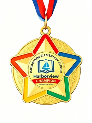 Vibrant Starburst Medal