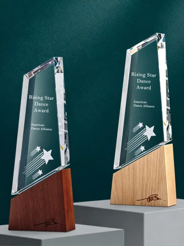 Lumina Crystal & Wood Trophy