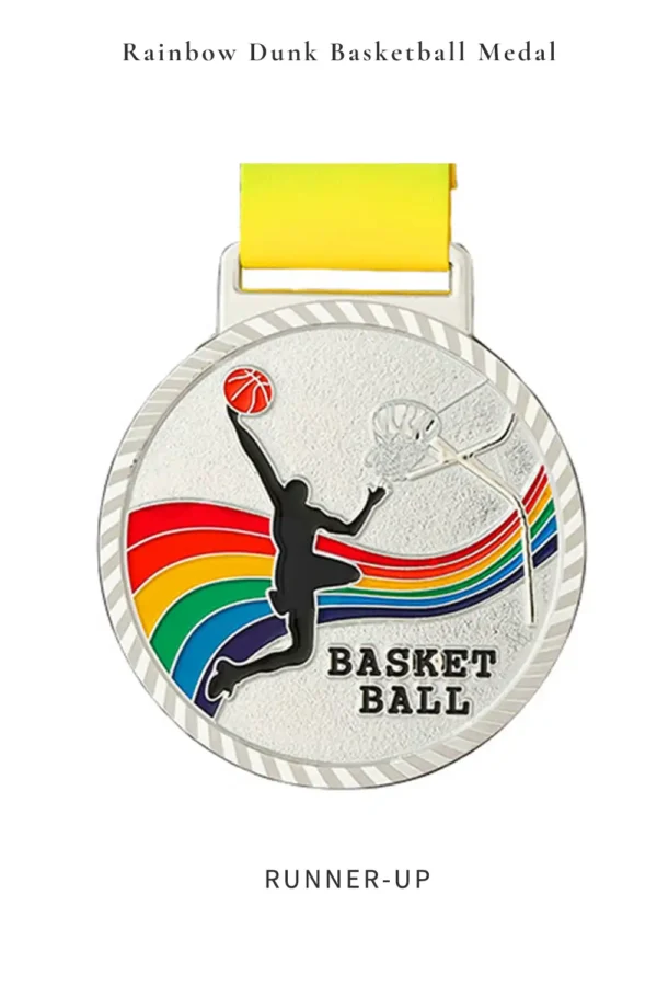 Rainbow Dunk Basketball Medal