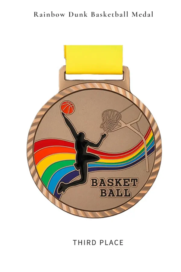 Rainbow Dunk Basketball Medal