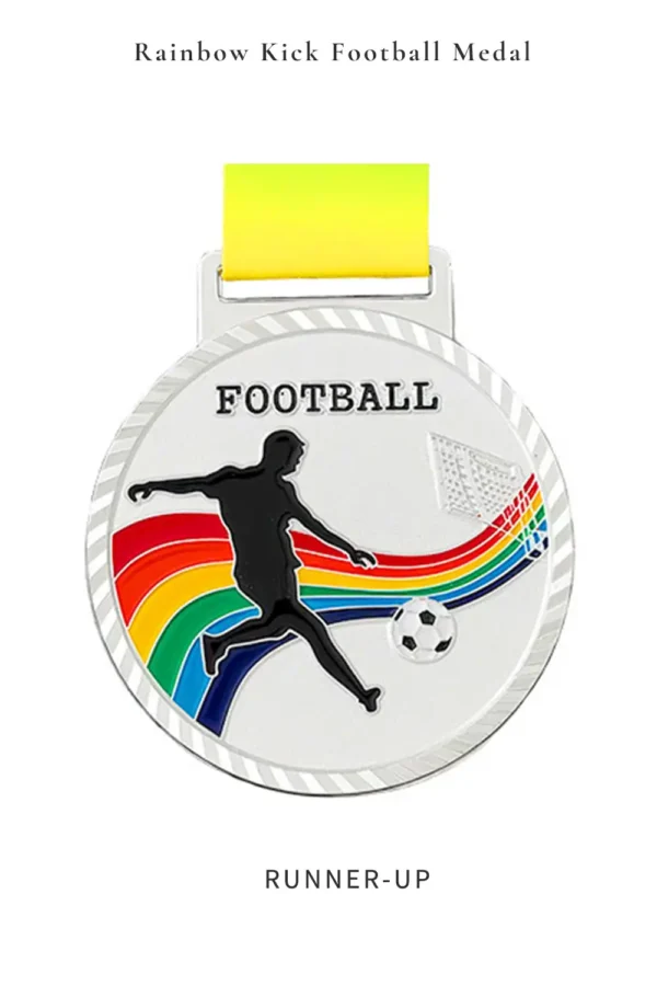Rainbow Kick Football Medal