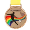 Rainbow Kick Football Medal