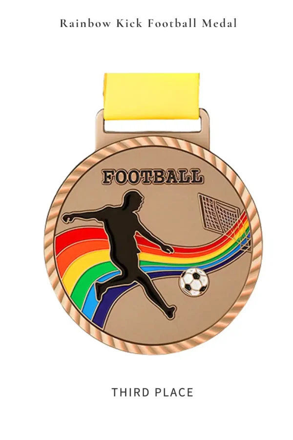 Rainbow Kick Football Medal