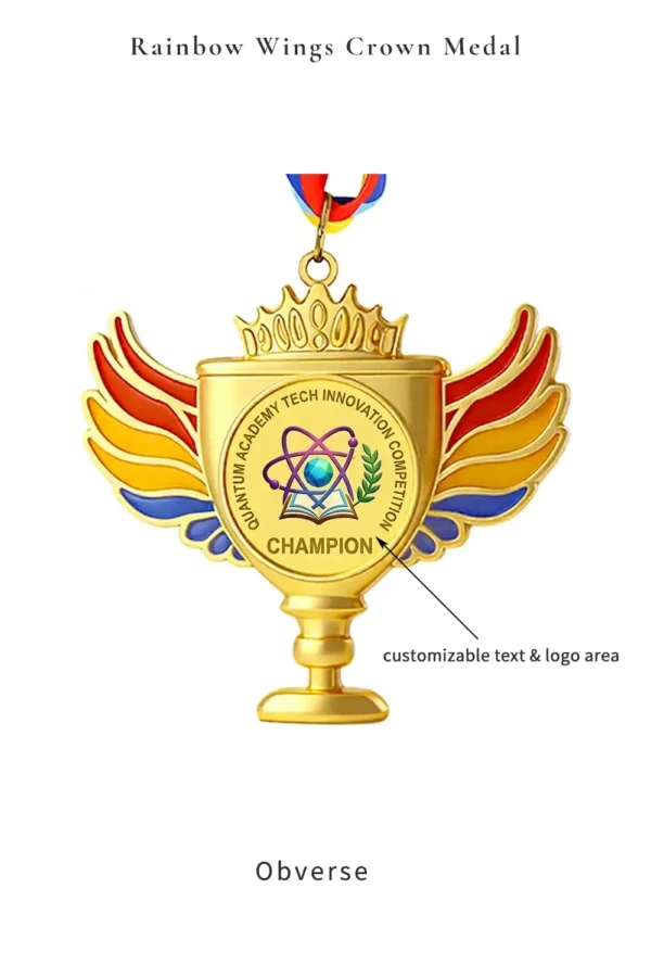 Rainbow Wings Crown Medal