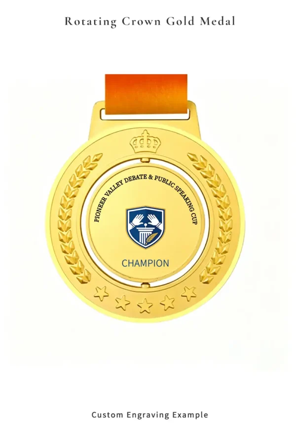 Rotating Crown Gold Medal