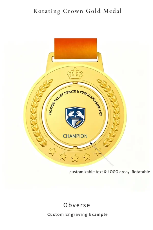 Rotating Crown Gold Medal