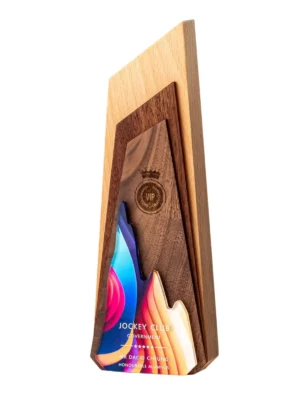 Summit Layered Wood & Crystal Trophy