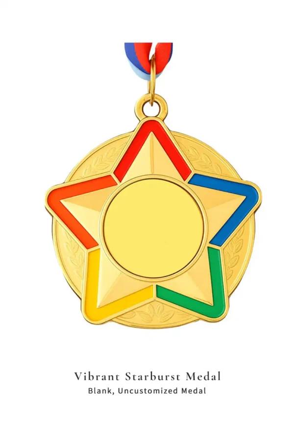 Vibrant Starburst Medal