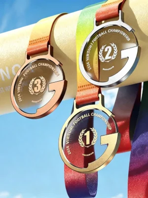 Aluminum G-Frame Crystal Medal
