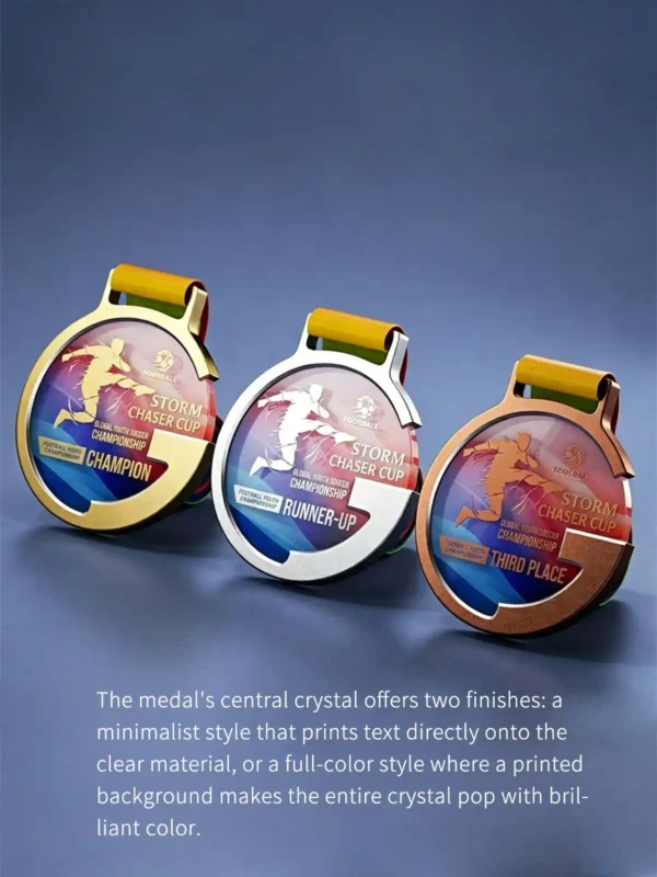 Aluminum G-Frame Crystal Medal