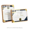 Sapele Gold Aluminum Certificate Frame