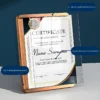 Sapele Gold Aluminum Certificate Frame