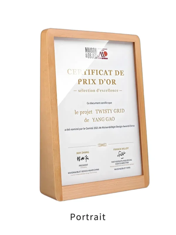 Beechwood Bevel Certificate Frame