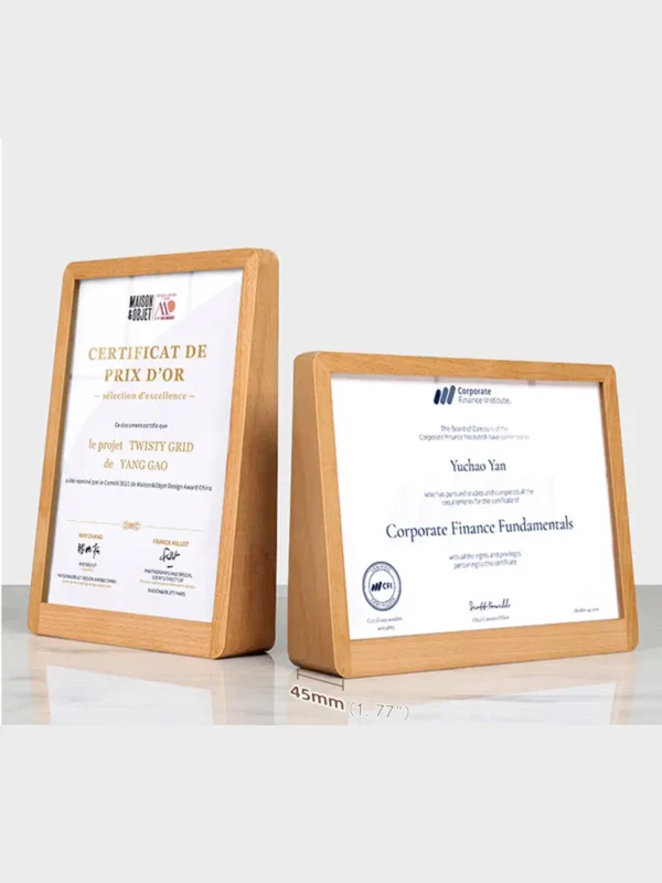 Beechwood Bevel Certificate Frame