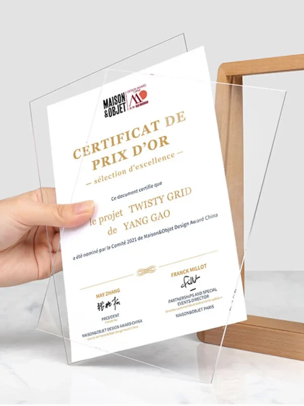 Beechwood Bevel Certificate Frame