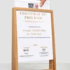 Beechwood Bevel Certificate Frame