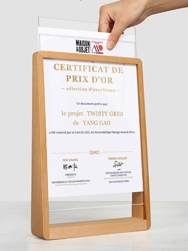 Beechwood Bevel Certificate Frame
