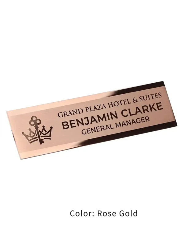 Customized Your Design Rectangular Stainless Steel Badge