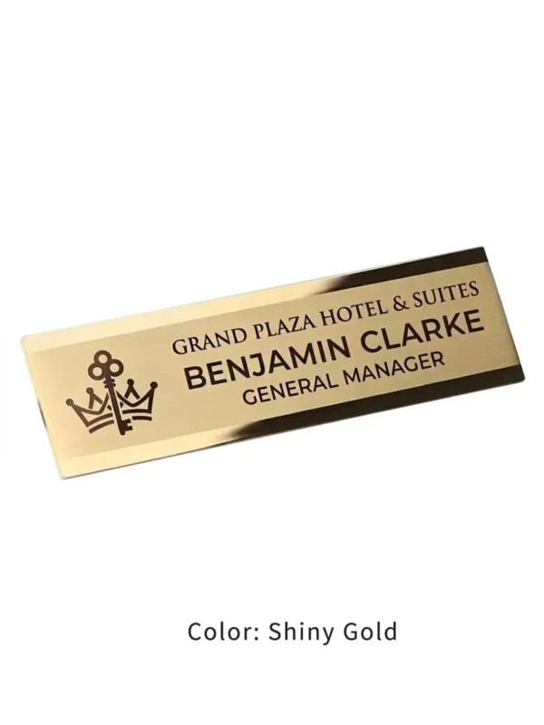 Customized Your Design Rectangular Stainless Steel Badge
