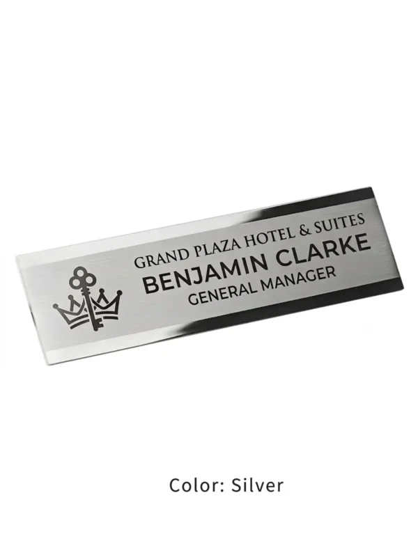 Customized Your Design Rectangular Stainless Steel Badge