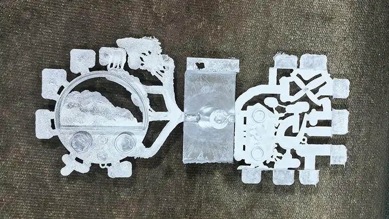 Molten zinc alloy heated to 850°F for medal die casting production.